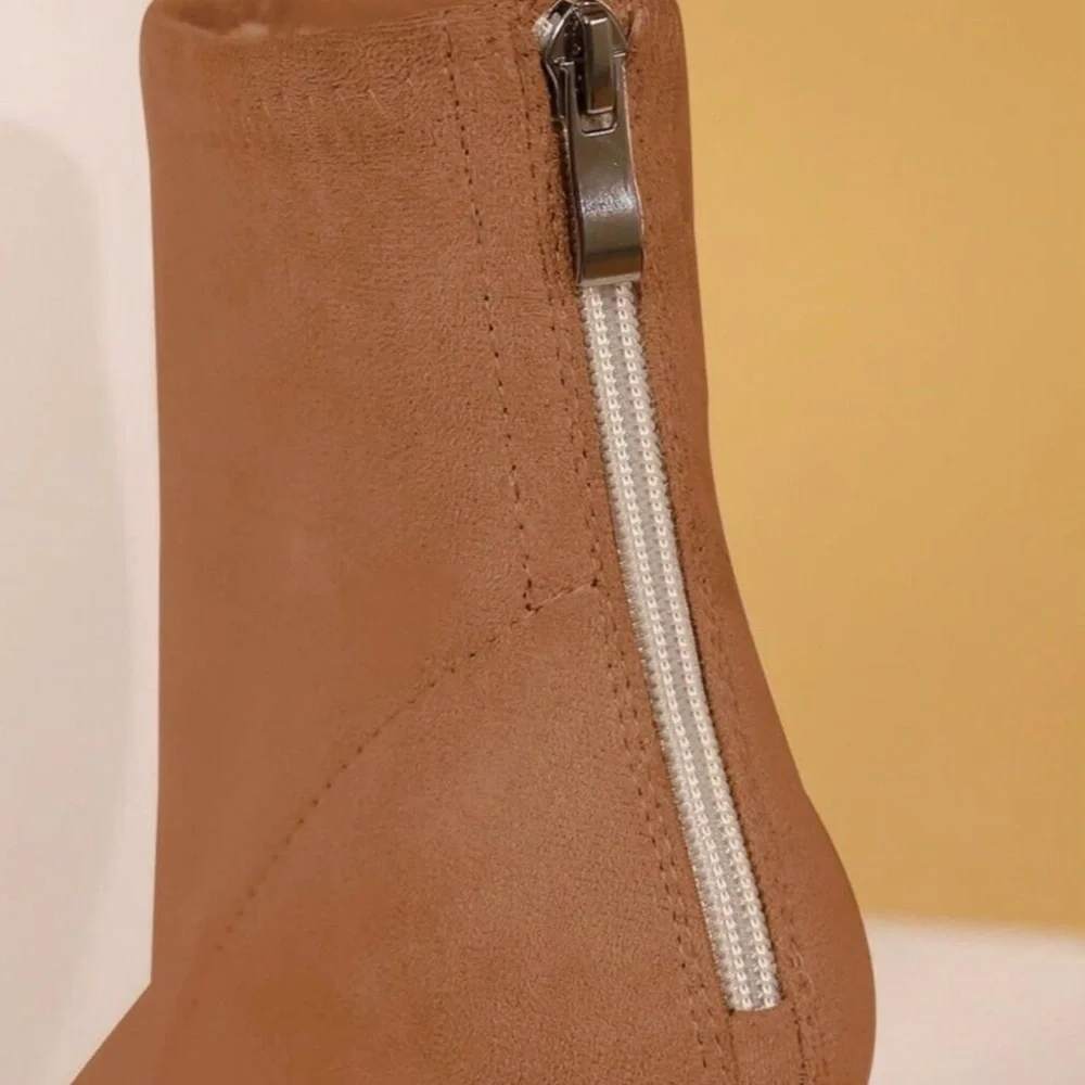 SHEMEE Women's Peep Toe High Heels Ankle Boots SZ 8.5 New - Picture 5 of 11